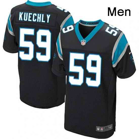Mens Nike Carolina Panthers 59 Luke Kuechly Elite Black Team Color NFL Jersey
